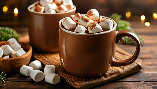 CANECA DE CHJOCOLATE QUENTE COM MASHMELLOW