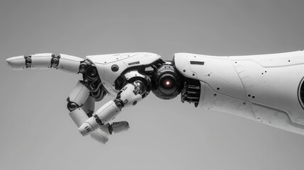 An advanced robotic hand powered by Betavoltaic Battery, demonstrating the potential of beta radiation in next-generation technologies
