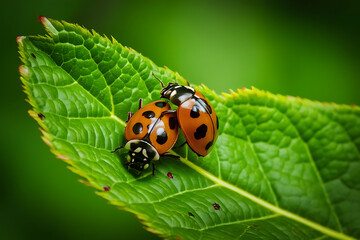 Obraz premium ladybird on leaf