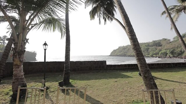 indian wedding decor on beach in goa 