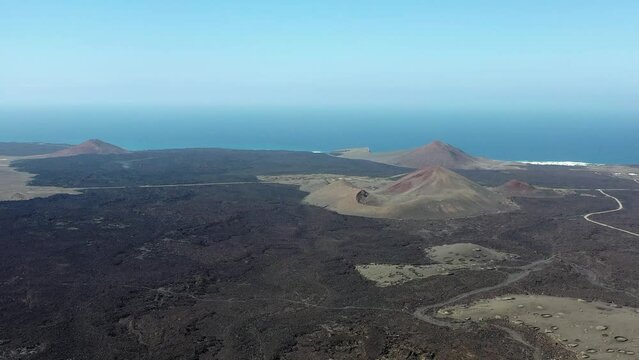 volcans &agrave; Lanzarote, canaries, Espagne