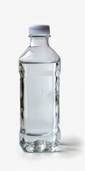 Isopropyl Alcohol Antiseptic for First Aid, Plastic Bottle Isolated on White Background