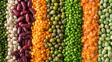 Legumbres Mix - Variety of Raw Legumes, Beans, Peas, Lentils and Broad Beans for Vegan