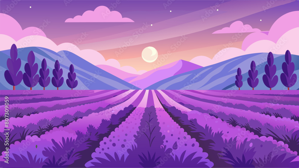 Poster a of lavender known for its calming properties reminding visitors to find inner peace and tranquilit