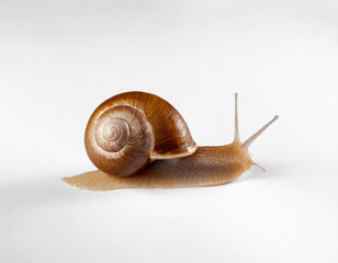 snail isolated on light background