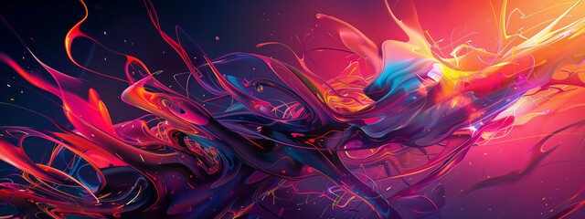 3D Abstract Design Background Strong Colors