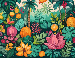 Naklejka premium pattern with flowers