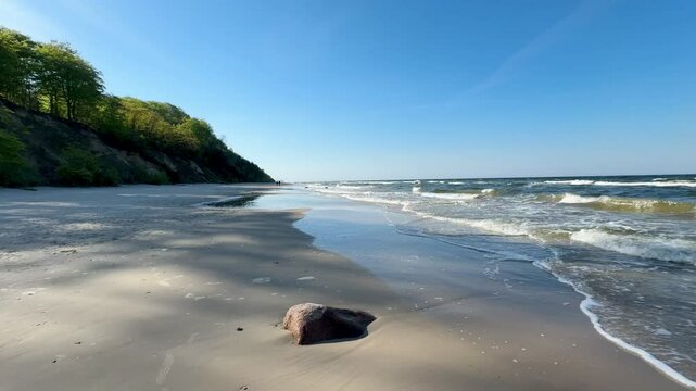 beach at the baltic sea in usedom, germany