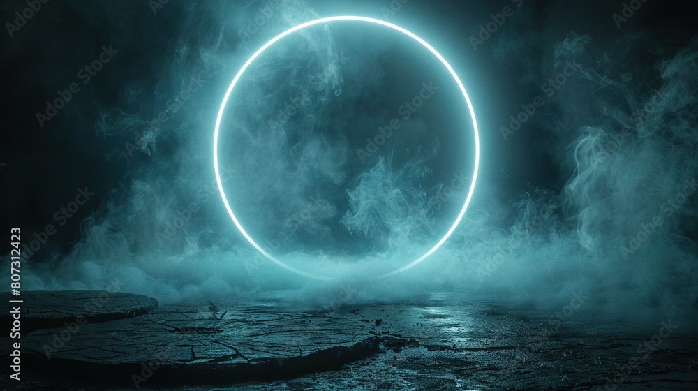Poster a monochromatic photograph captures a rounded item submerged in a watery expanse surrounded by hazy 