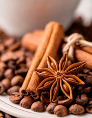 cinnamon sticks and anise