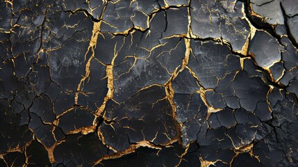 High-resolution close-up capturing the unique texture of cracked paint, illuminated to highlight intricate details