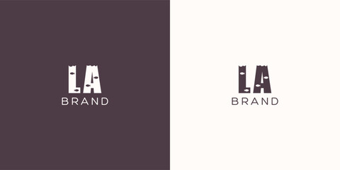 LA letters vector logo design