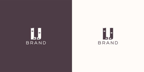LJ letters vector logo design