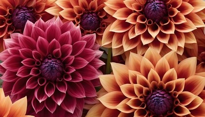 Craft a background with bold graphic dahlias in c