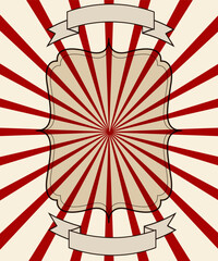 Vintage circus banner with carnival tents. Vintage circus art style. Vector banner. © Oleh