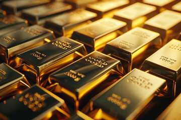 Gold bars stack for financial concept