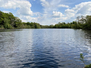 A view of Blakemere Lake near Ellesmere on a sunny day