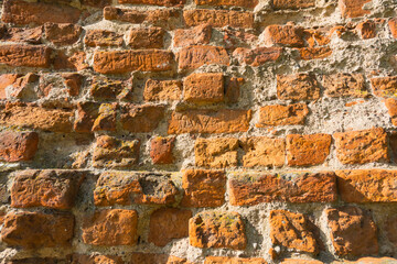 Old, Decayed Brick Wall