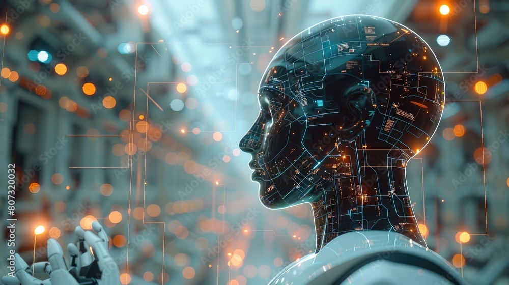Poster ai digital transformation. generative ai.