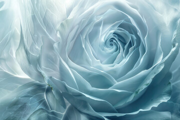 Detailed shot of a sizable white rose showcasing its petals and delicate features up close