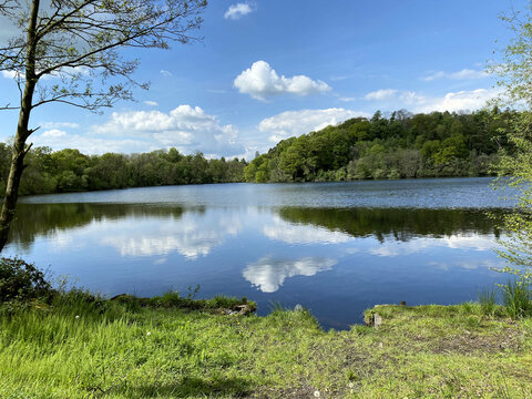 A view of Blakemere Lake near Ellesmere on a sunny day