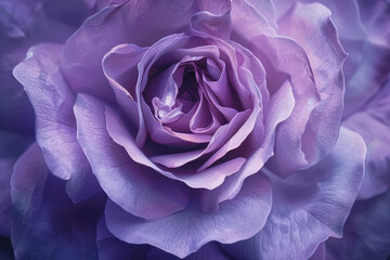 Detailed view of a vibrant purple rose flower showcasing its delicate petals and intricate details