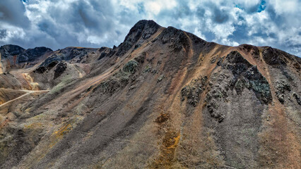 Majestic Mountain Range With Cloudy Sky