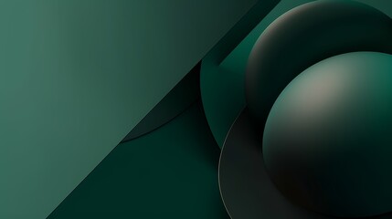 Modern Minimalist Dark Green Gradient Wallpaper Generative AI