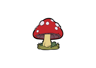 	
Cartoon mushrooms. Vector illustration, print for background, print on fabric, paper, wallpaper, packaging.	