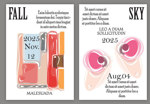 Flyer A4 Abstract Shape on White Background