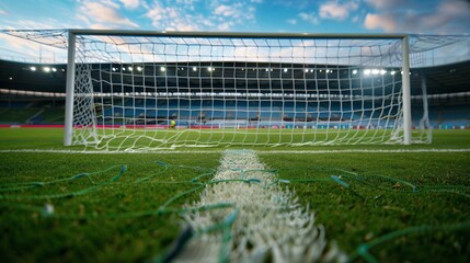 Fototapeta premium A Line Drawn In The Center Of The Field