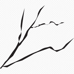 Vector lightning silhouettes set. Elements for thunderstorm. vector ilustration.