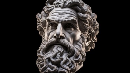 Obraz premium Dramatic portrait of an ancient greek statue