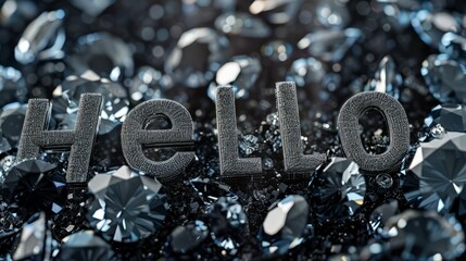 Black Diamond Crystal Hello concept art poster.