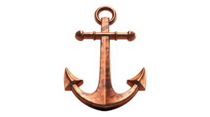 Anchor isolated on transparent png background. Generative ai