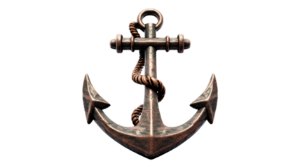 Anchor isolated on transparent png background. Generative ai