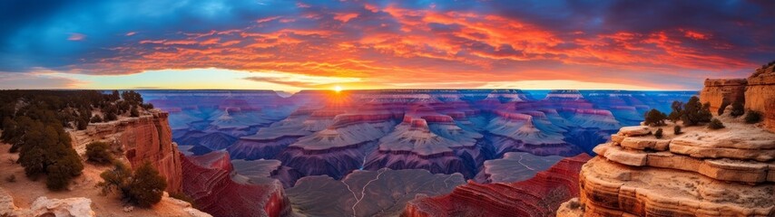 breathtaking sunset over the grand canyon
