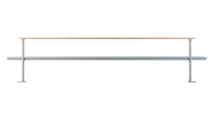 Ballet Barre isolated on transparent png background. Generative ai