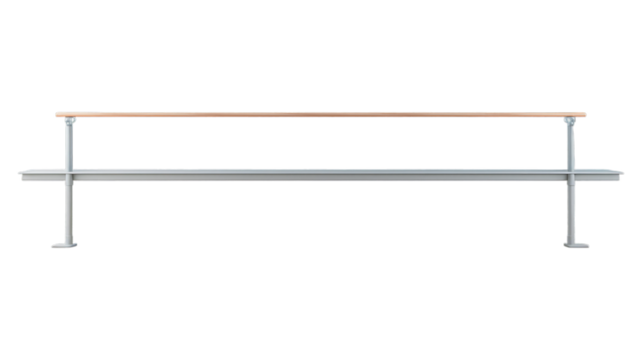 Ballet Barre isolated on transparent png background. Generative ai - Powered by Adobe