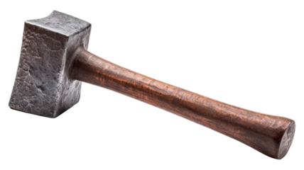 Blacksmith Hammer isolated on transparent png background. Generative ai
