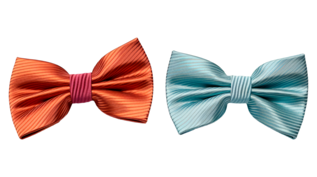Bow Ties isolated on transparent png background. Generative ai