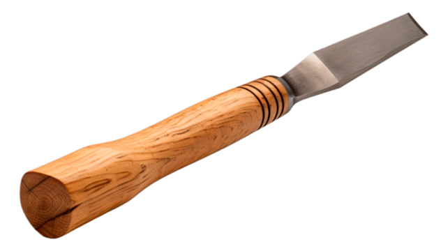 Chisel isolated on transparent png background. Generative ai