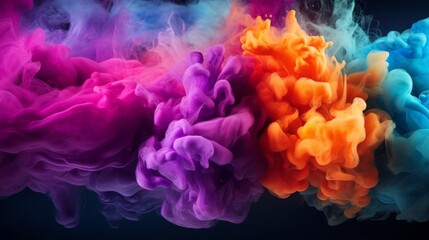 Colorful smoke explosion