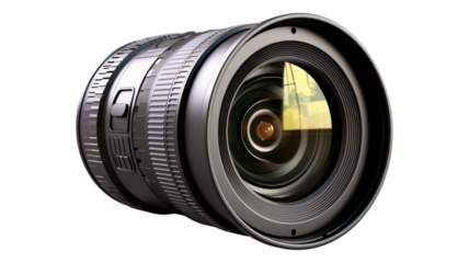 Lens isolated on transparent png background. Generative ai