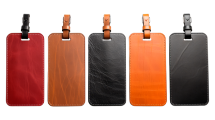 Luggage Tags isolated on transparent png background. Generative ai