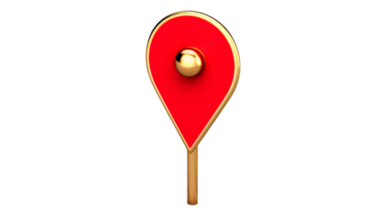 Map Pin isolated on transparent png background. Generative ai