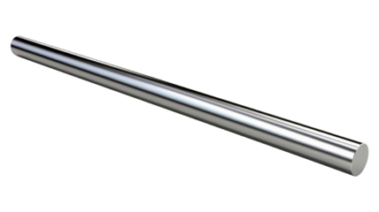 Metal Rod isolated on transparent png background. Generative ai