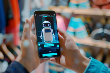 AI Chatbot Assisting Shopping on Smartphone