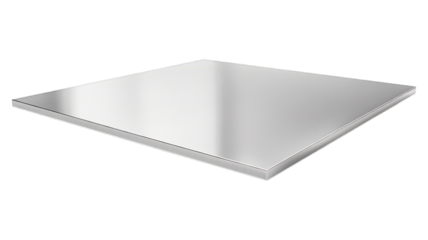 Metal Sheet isolated on transparent png background. Generative ai
