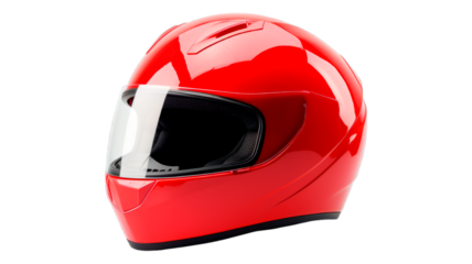 Motorcycle Helmet isolated on transparent png background. Generative ai